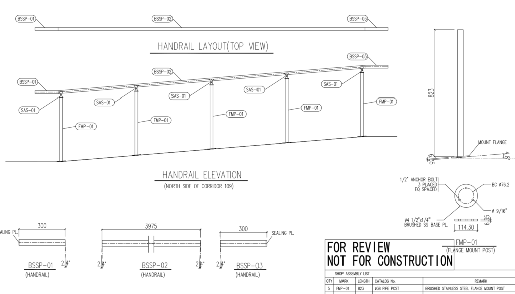 Stainless Handrail Detailing – Solid Structural Design Ltd.