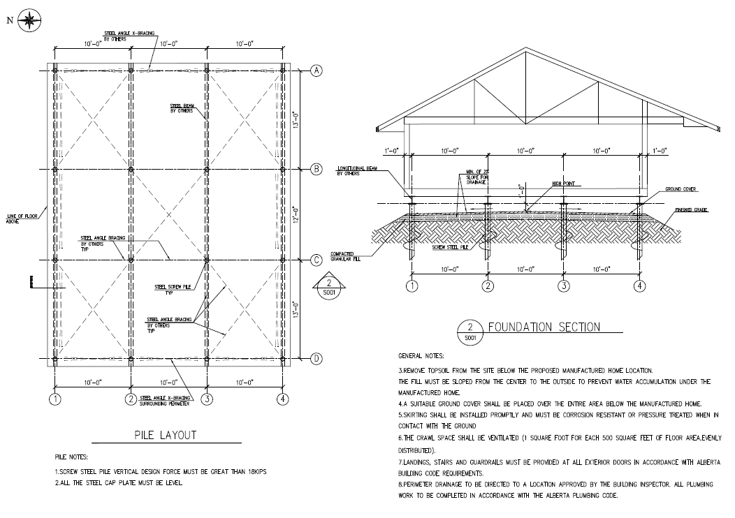 Cottage Steel Pile Foundation – Solid Structural Design Ltd.